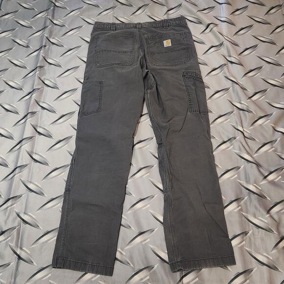 carhartt double knee relaxed fit work pants 33x34 (Fits 32x32) distressed paint - Picture 2 of 5